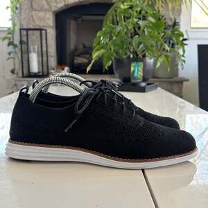Cole Haan Women's OriginalGrand Stitchlite Wingtip Oxford Black Knit W8.5